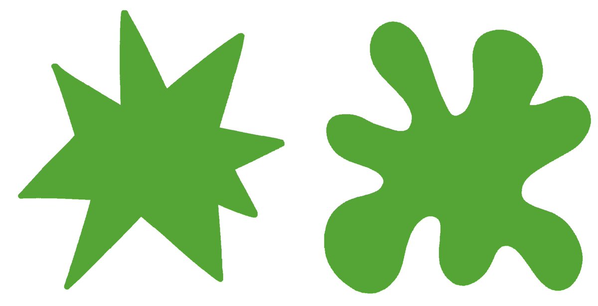 One of these shapes is sci fi and the other one is fantasy.