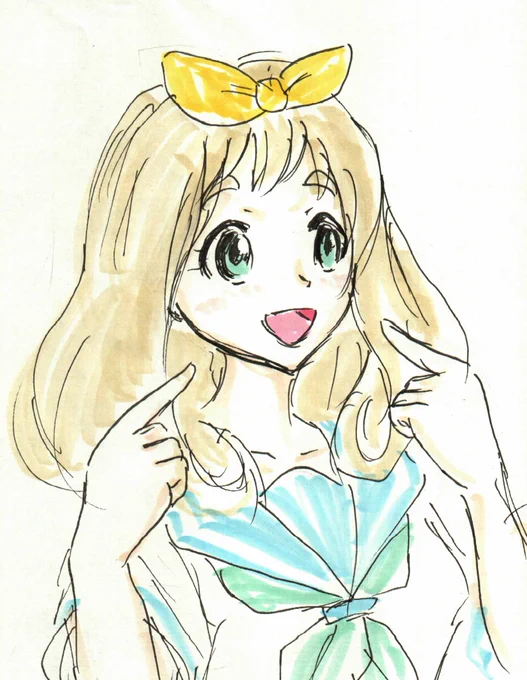 息抜きラクガキ。京都タワーホテルのリズと青い鳥ルームの南中カルテット、とりあえず吉川優子の謎ポーズが可愛かった。 