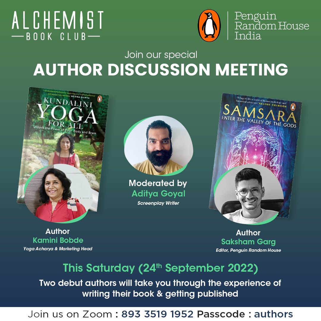 AlchemistBook's tweet image. Happening Today. Two debut authors are talking about the experience of writing book & publishing... Interact LIVE
@PenguinBooks @penguinrandom
us02web.zoom.us/j/89335191952?…
