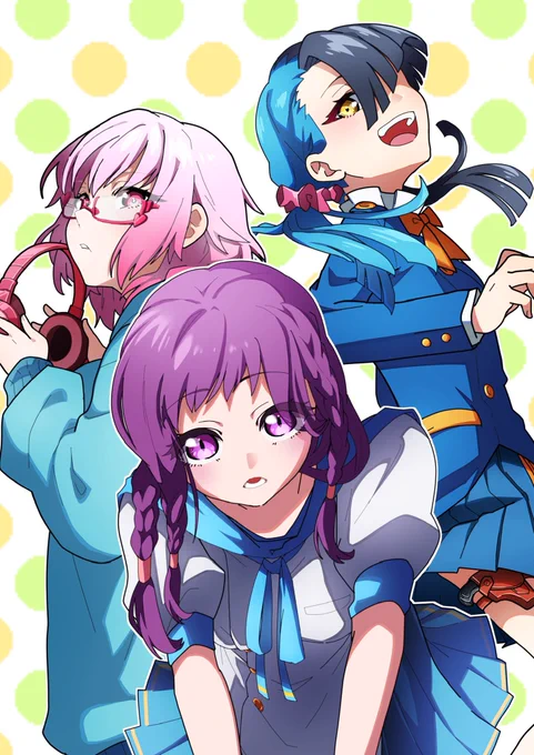 厚塗りに浮気したこともあったけど……やっぱりアタシ、アニメ塗りが好き……ッ!!というわけでこれはうちの子JK華のJKというだけあって華やかね～しかし青色多いな #オリキャラ #イラスト 