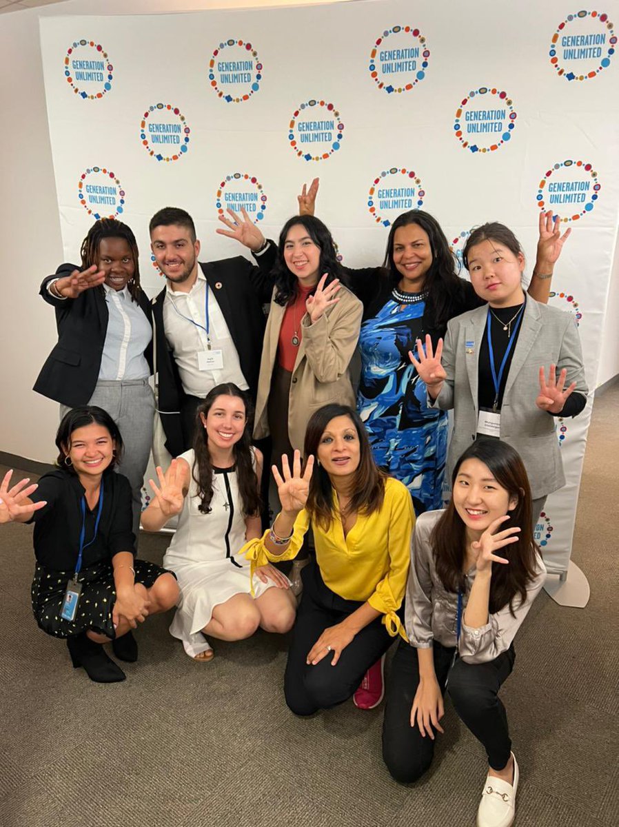 eedyzzaj's tweet photo. Youth always, at the center of everything we do 🌎 

Great week spent with @GenUnlimited_’s Youth Action Team! #UNGA2022 https://t.co/jbnta1hob9