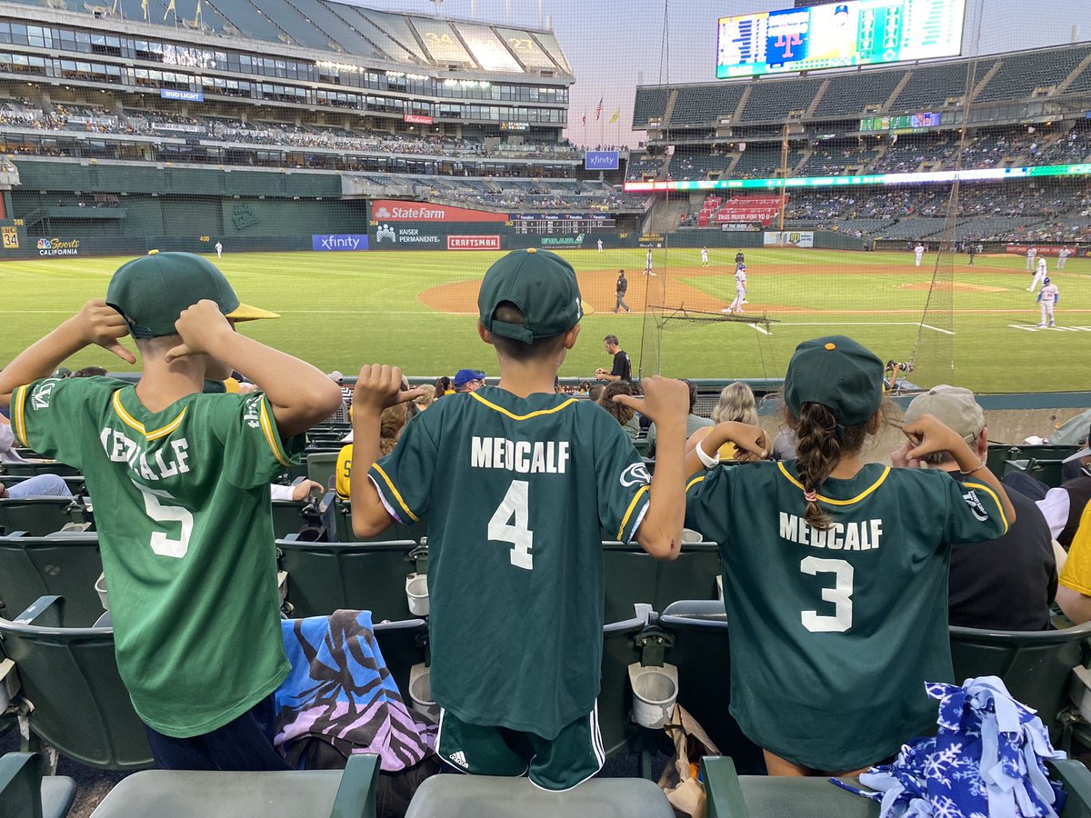 PastorJakeM's tweet photo. @Athletics Medcalfs are out here supporting the local squad!! https://t.co/ZnXC844OtV