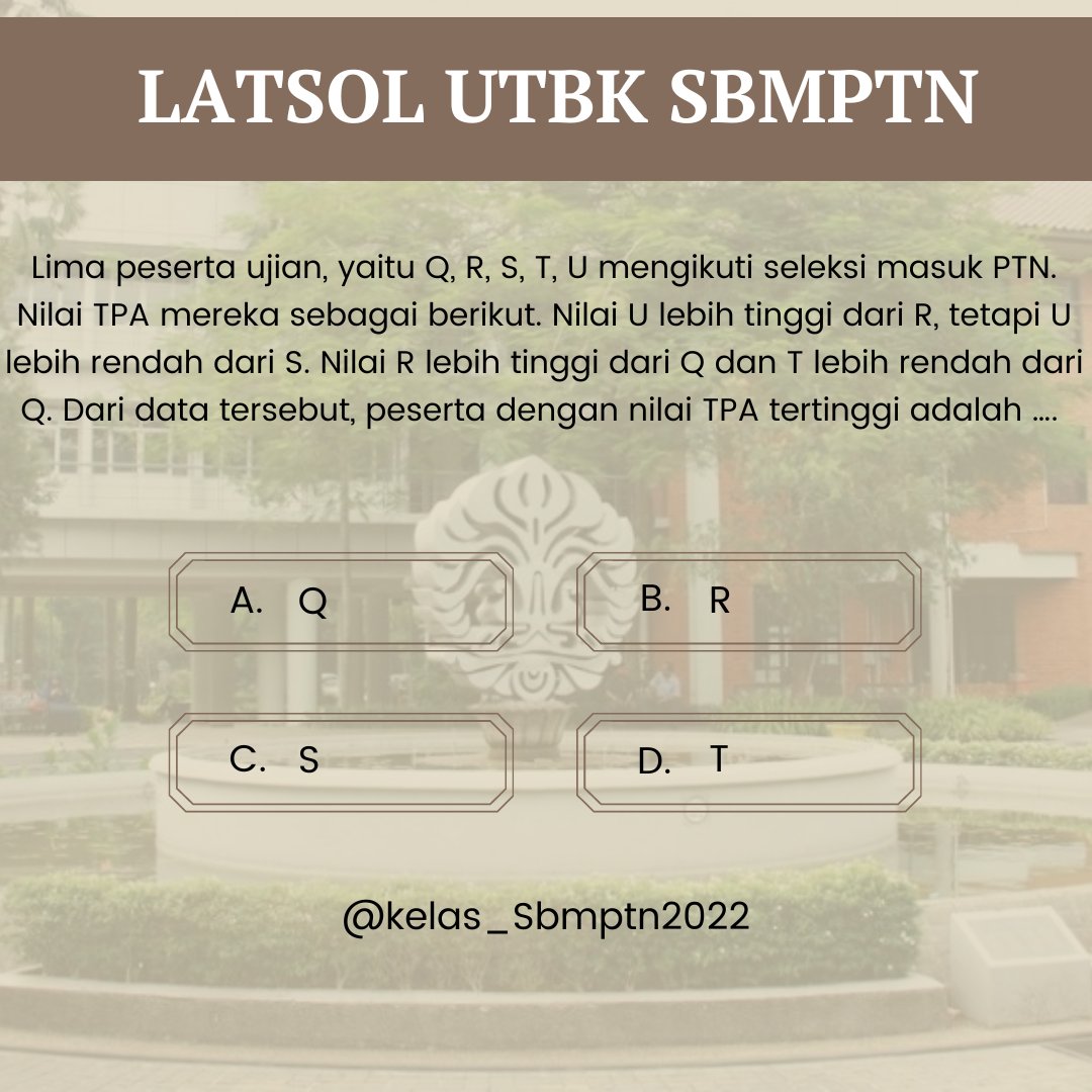 Kelas snbt 2023 on twitter latihan soal tps utbk sbmptn 2023 https