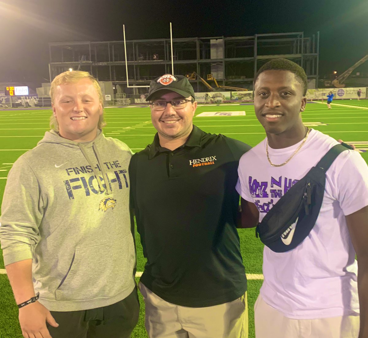 Great night in the NWA with some of our #NWArriors. Well fought game between <a href="/BVille_West_FB/">Wolverine Football</a> and <a href="/FayBulldogsFB/">Fayetteville FBall</a>. Happy to be able to see it with my Blackshirt Boys <a href="/BiceBrayden/">Brayden Bice</a> and <a href="/Maxwell15Ryan/">Ryan Maxwell</a> .