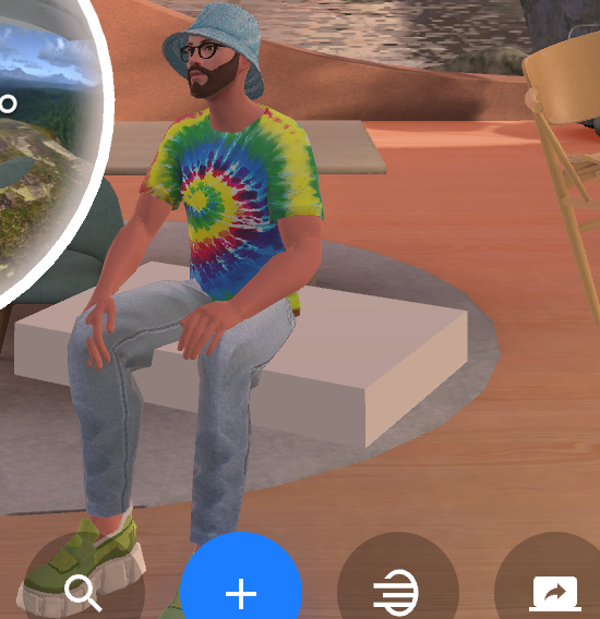 the1hashbrown's tweet photo. sweeeeeeet, figured out how to add a sitting node to objects in blender to make anything a chair in @spatialxr <3 https://t.co/7ij2QuhaDm