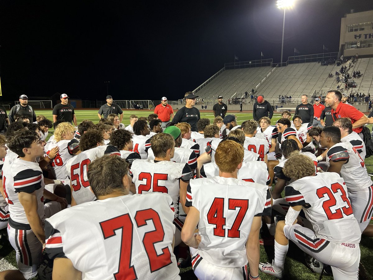 MarcusFootball's tweet image. Line of the night from @MarcusFootball head coach @atkinson_kevin: “@KoleMcknight is the Homecoming King.”

McKnight’s fourth-quarter pick-six sealed the victory on Hebron’s homecoming night.

#STCDA #ELITE #UNCOMMON #ProtectTheM #txhsfb