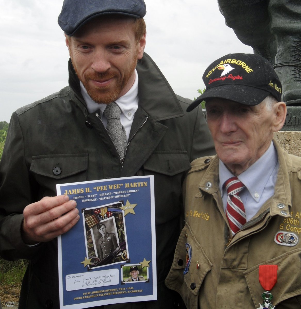FanFunDamian's tweet photo. We're revisiting the 70th Anniversary of D-Day on Utah Beach in memory of 101st Airborne's Jim "Pee Wee" Martin who passed away at the age of 101: https://t.co/cNwgSZhnjJ #PeeWeeMartin #BandofBrothers #101stAirborne #DDay #UtahBeach #DamianLewis #Normandy #WWII https://t.co/ZBgX41zMvv