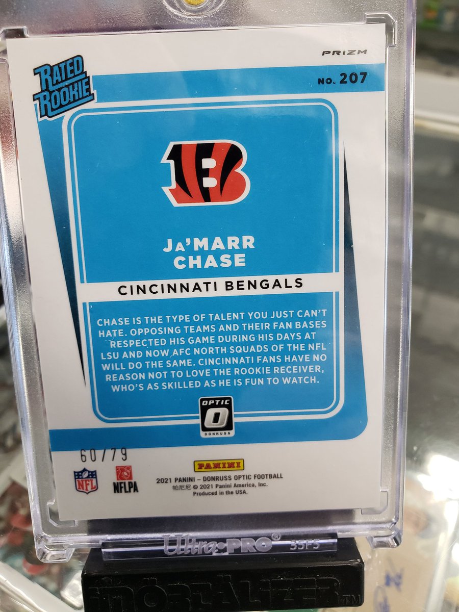 surfcitycards's tweet photo. Top Customer pull of the day @surfcitycards #paniniamerica #donrussoptic #pinkvelocity #cincinnatibengals #jamarrchase #nflrookies https://t.co/mMKYOWe5lT