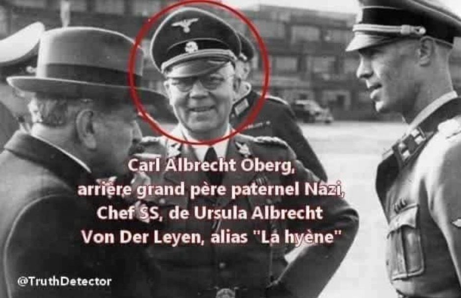 AlexSofamous's tweet photo. Pour info :   Le grand- père de Ursula von der Leyen était un Nazi  ! 🔥🚨 https://t.co/S2nzXZo78E
