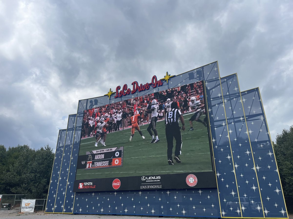 locodrivein's tweet photo. Big game tomorrow on the LoCoTron. Let’s go Vols! https://t.co/eCWuuxx2kP