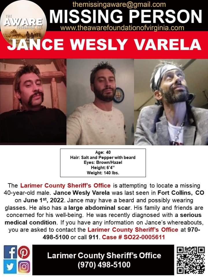 jancesmom's tweet photo. Six degrees of separation.Researchers have shown on Twitter the average separation is between 3.43 and 4.67 degrees. At least one of you is connected to someone who knows #JanceVarela. Please keep sharing, I am grateful.❤️🫂 #johnstown @MIA_RECOVERYINC @aware_the #FortCollins https://t.co/bQiIwefHGr