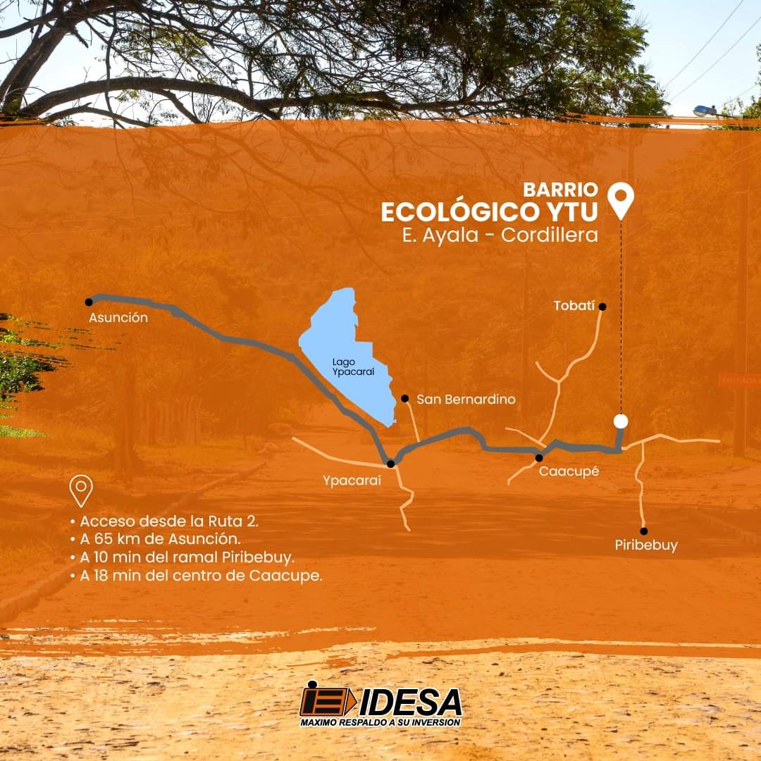 Maximorespaldo's tweet photo. ⚠️BARRIO ECOLÓGICO 📍YTU. 
✔️Acceso desde la ruta 2
✔️A 65 km de Asunción. 
✔️A 10 minutos del ramal de Piribebuy.
Conoce las opciones disponibles. 👇 
📲 https://t.co/5BMlhOpk36
#maximorespaldo #copaidesa2022 https://t.co/boApgysaZ7