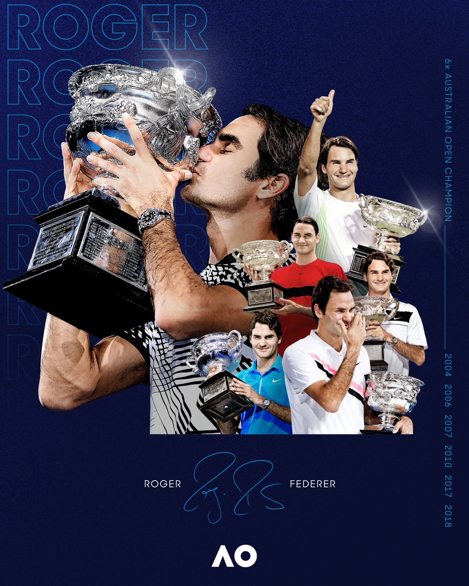AustralianOpen's tweet photo. Roger Federer signing off ✍️

Thanks for the magic! https://t.co/qr9Wbw9JTf