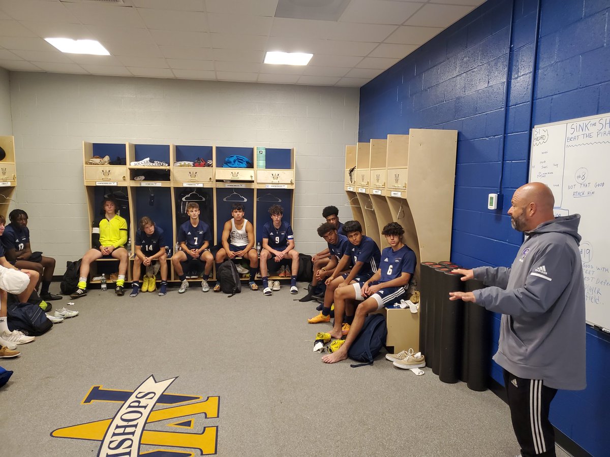 SoccerAwhs's tweet photo. Thank you to Coach Madden from @CurrySoccer for speaking to the boys about the commitment of being a STUDENT-athlete at the college level after today's game.  Treasure every moment of HS #timefies @goAWathletics @DrV_AWHS https://t.co/2lrDYQPFY2