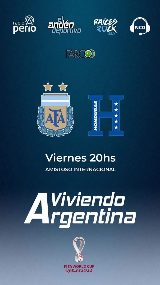Juega la #seleccionargentina juega <a href="/Andendeportivo/">El Andén Deportivo</a>  <a href="/fmraicesrock/">FM Raíces Rock</a> <a href="/farco/">🦋💕🦋</a> <a href="/EstacionSur917/">Radio Estación Sur</a>  #ncdradioensenada #Honduras