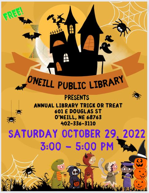 NeillPublic's tweet photo. Halloween at the O'Neill Public Library https://t.co/NHIgBPiJGf