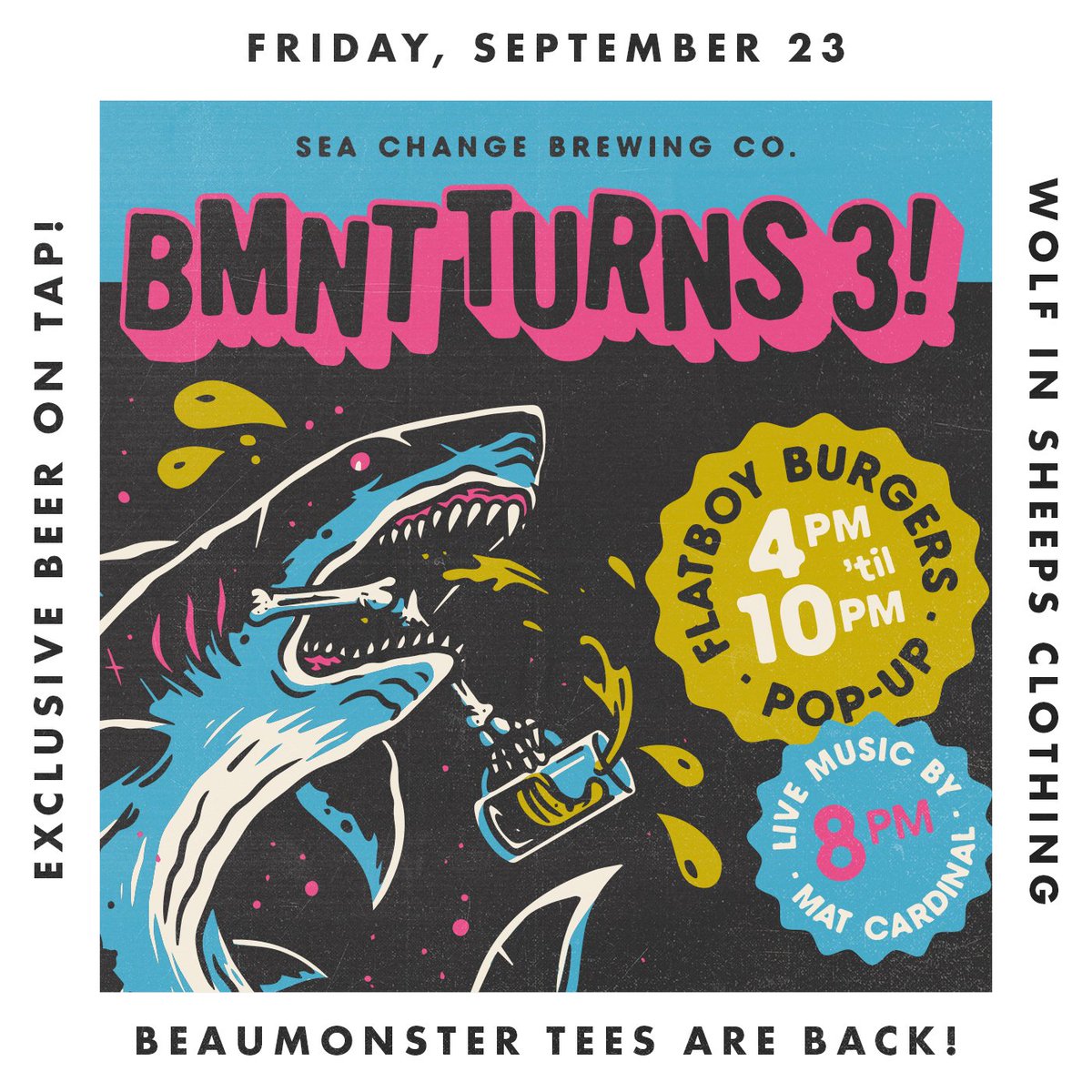 Happy Birthday to me!
Happy Birthday to me!

*inhales deep breath*

Happy 3rd Birthday Beaumont taproom location!
Happy Birthday to me!
😅