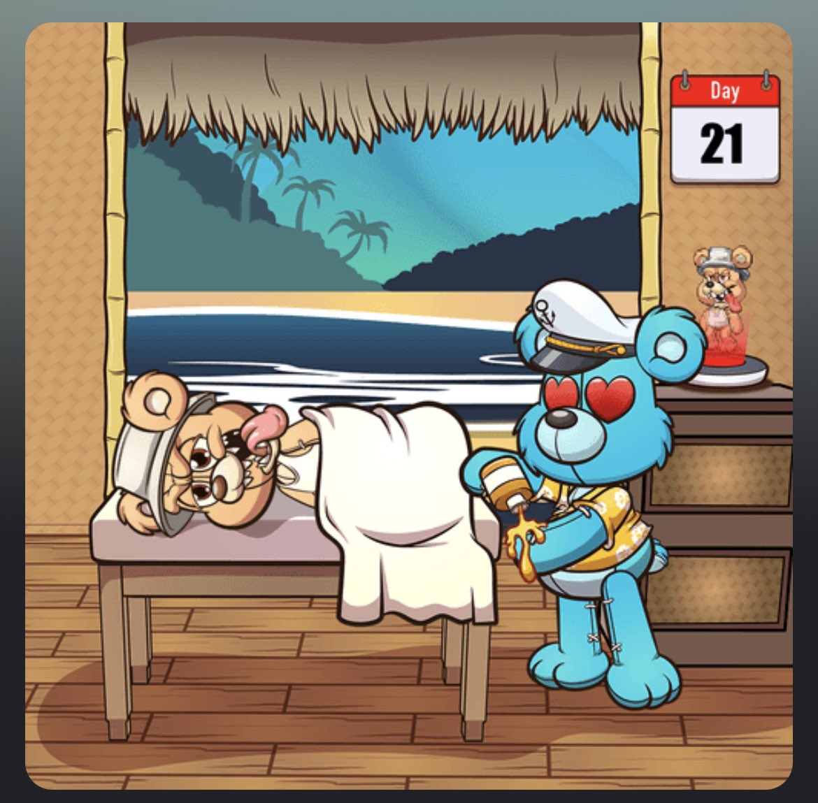 Enjoying a nice massage 👌🏻 <a href="/killabearsnft/">KILLABEARS 🐻</a> kill it everytime with the art too 🔥🔥 Hows everyone enjoying the kilton hotel?
#killabears #killafollowkilla #nft #kilton