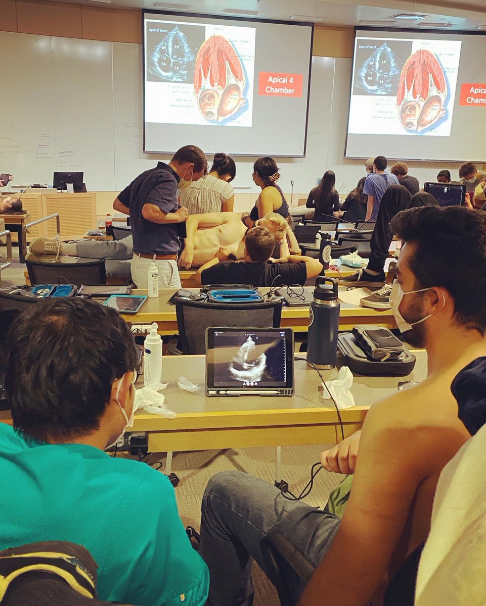 Utah_Ultrasound's tweet photo. Our MS1s are on their way to becoming awesome at cardiac ultrasound after this week 🫀parasternal long and short, subxiphoid, and apical four chamber 🫀 https://t.co/hrDuHFPqSV
