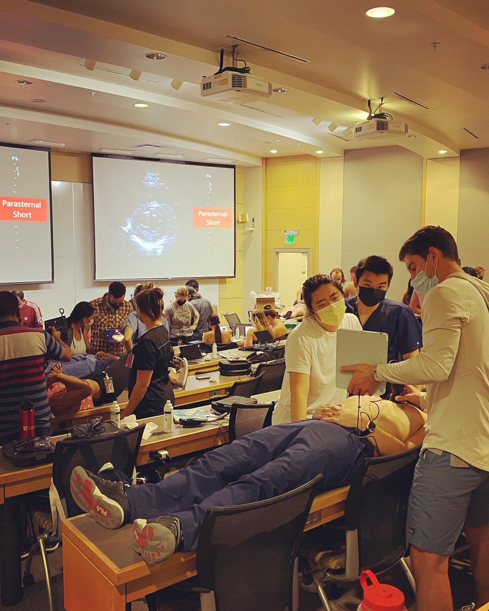 Utah_Ultrasound's tweet photo. Our MS1s are on their way to becoming awesome at cardiac ultrasound after this week 🫀parasternal long and short, subxiphoid, and apical four chamber 🫀 https://t.co/hrDuHFPqSV