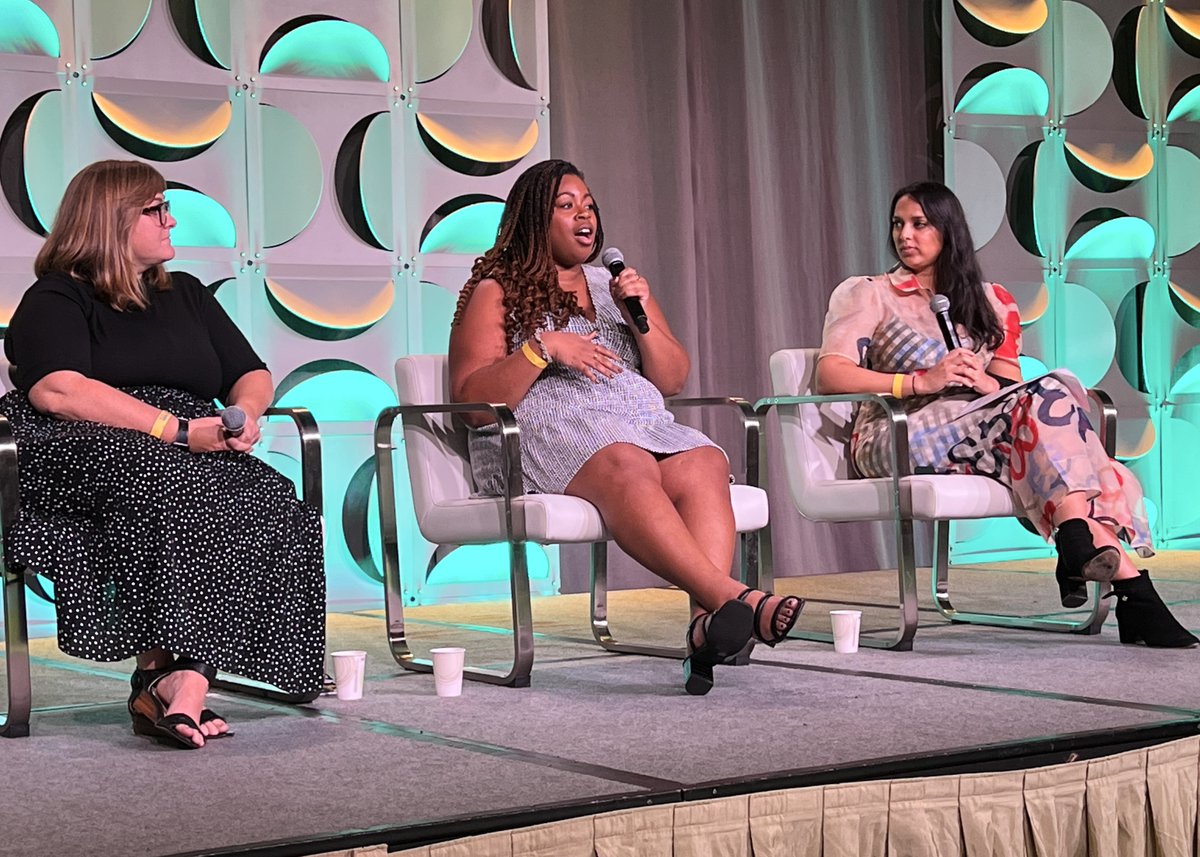 Epic talk from <a href="/versharma/">Versha Sharma</a> <a href="/loosh_p/">Lucia Priselac</a> and <a href="/Kat_Bagley/">Katherine Bagley</a> on climate change, eco-anxiety and what journalism can do to help; haven't seen eco-anxiety mentioned at many events, but it's central to many conversations I've had with young people. So glad to host it at #ONA22 <a href="/ONAConf/">ONA Annual Conference</a>