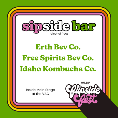 If you're headed to the Flipside Fest this weekend, swing by the sipside bar, a collaboration between three of Boise's premiere alcohol-free beverage makers. #alcoholfree #zeroproof
#flipsidefest2022
#sipsidebar