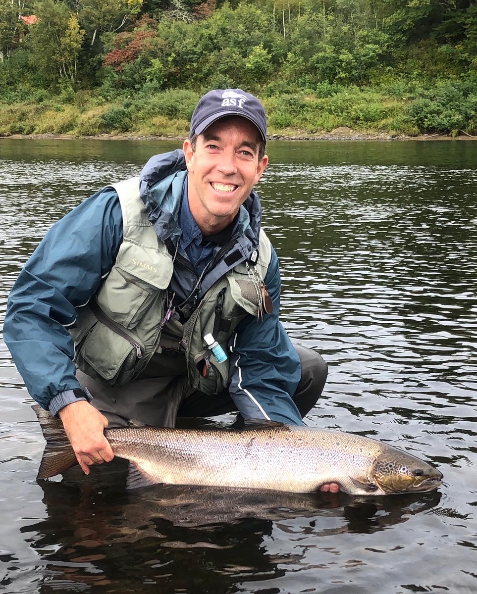 There’s nothing quite like hooking a Miramichi salmon like this one, but live releasing then is equally satisfy. Thankful to get out this week before Hurricane Fiona! @SalmonNews #miramichi #flyfishing #atlanticsalmon l