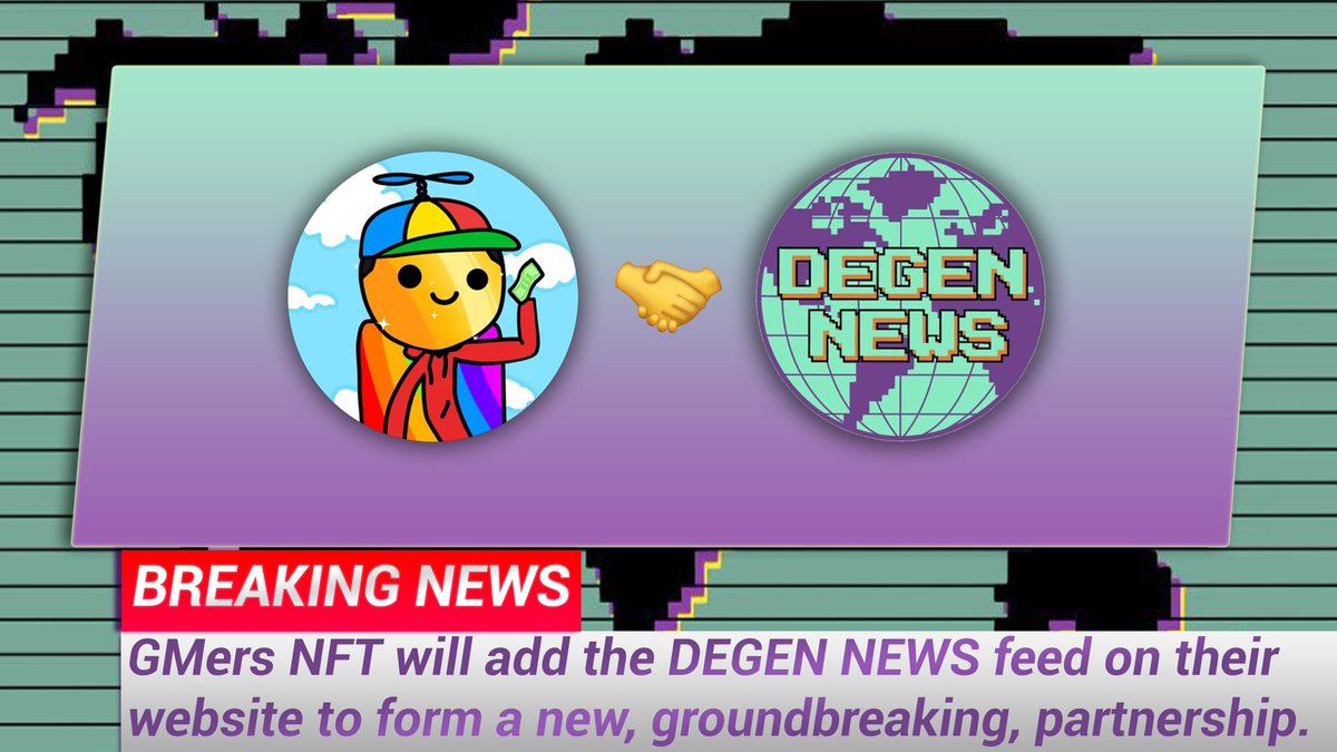 GMersNFT's tweet image. The @DegenerateNews section of the hub is live.

Get your one stop shop for NFT news right here:

hub.gmers.io/news