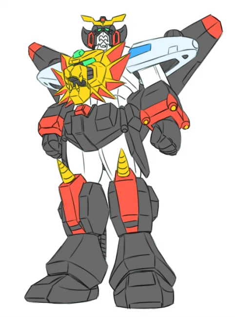 これは昔描いたガオガイガーです。 