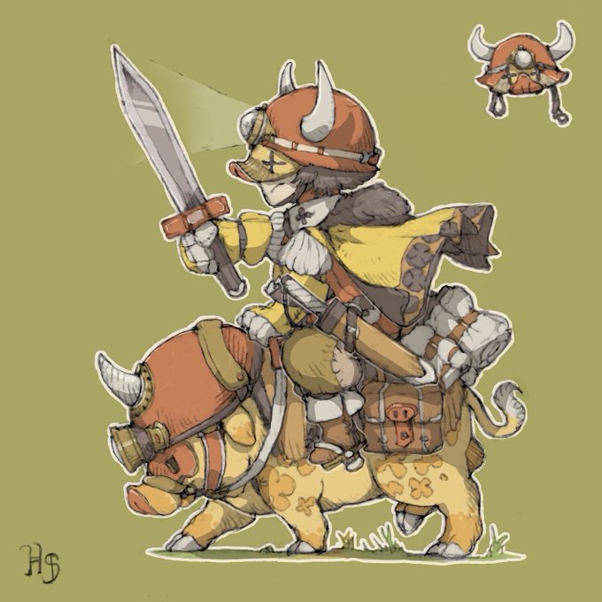 「holding sword horned helmet」 illustration images(Latest)