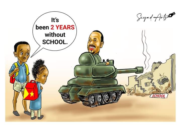 Helen53711656's tweet photo. #Tigray children deserve a normal school life just like other kids in the world.

Since #TigrayGenocide began 2M children have been out of school, over 7,000 schools destroyed &amp; countless children have been displaced or killed.
Yet #Abiy has started another round of senseless war https://t.co/d72y6cmxEV