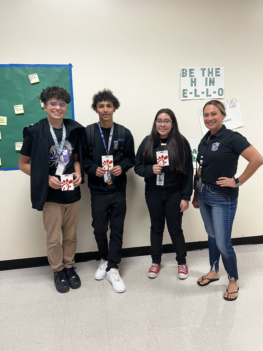 AEHS_OCPS's tweet photo. The winners of our Buddy Bingo and their CFA gift cards! #startwithhello #AbovEtherest #accelerationeastacademy @ocpscounselors https://t.co/sL3t6pOMIQ