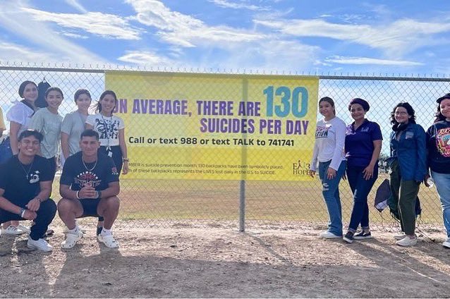 PalmviewNHS's tweet photo. Over the month of September, Palmview
High School NHS has spread suicide prevention awareness with @em3hope 💛Thank you to this foundation, members, and our community for reminding everyone that nobody stands alone. Your life is worth living for.
#youmatter #suicideprevention https://t.co/1vfUEZQeon