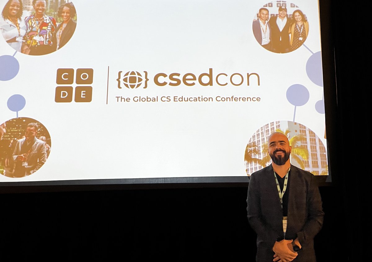 AEspinalD's tweet photo. As a speaker, I attended the Global CS Education Conference #csedcon 2022, and it was a fantastic experience.

I feel honored to have been a panelist with professor Anne Leftwich and Professor David Weintrop to discuss different viewpoints on Computational Thinking. https://t.co/NYyrFf31of