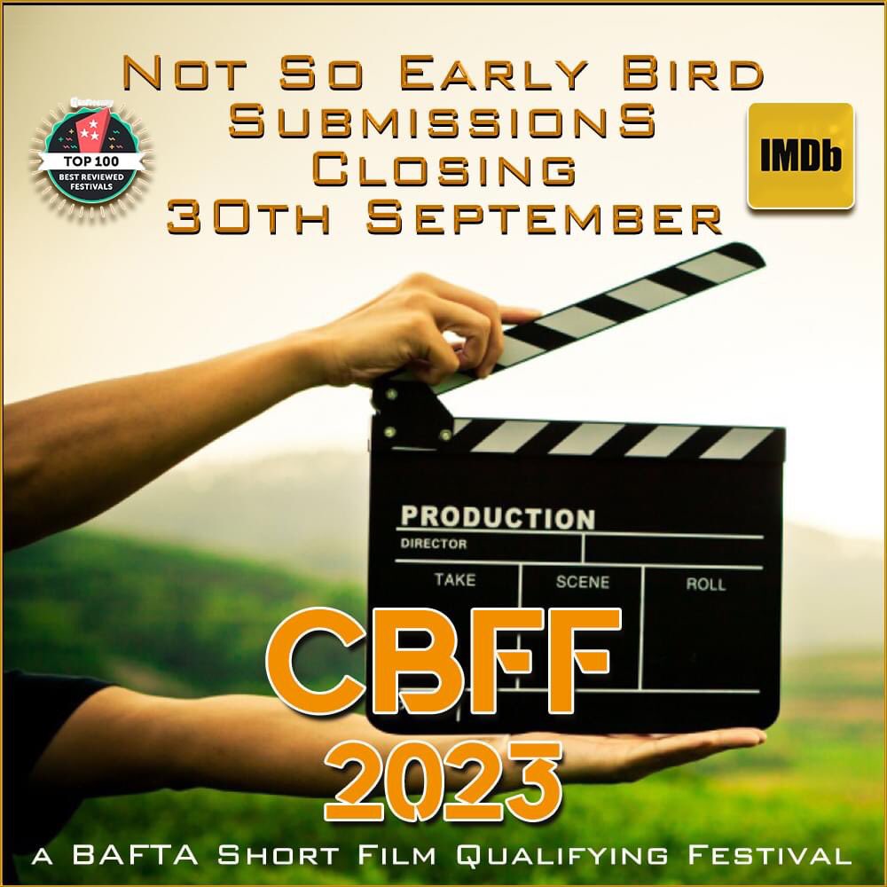 cbffwales's tweet photo. Only 1 week to go to take advantage of our not so early bird #discount on our @FilmFreeway page #submit your #film now before it’s to late. #cbff2023 #indiefilm plsrt https://t.co/itrPUNiFjJ