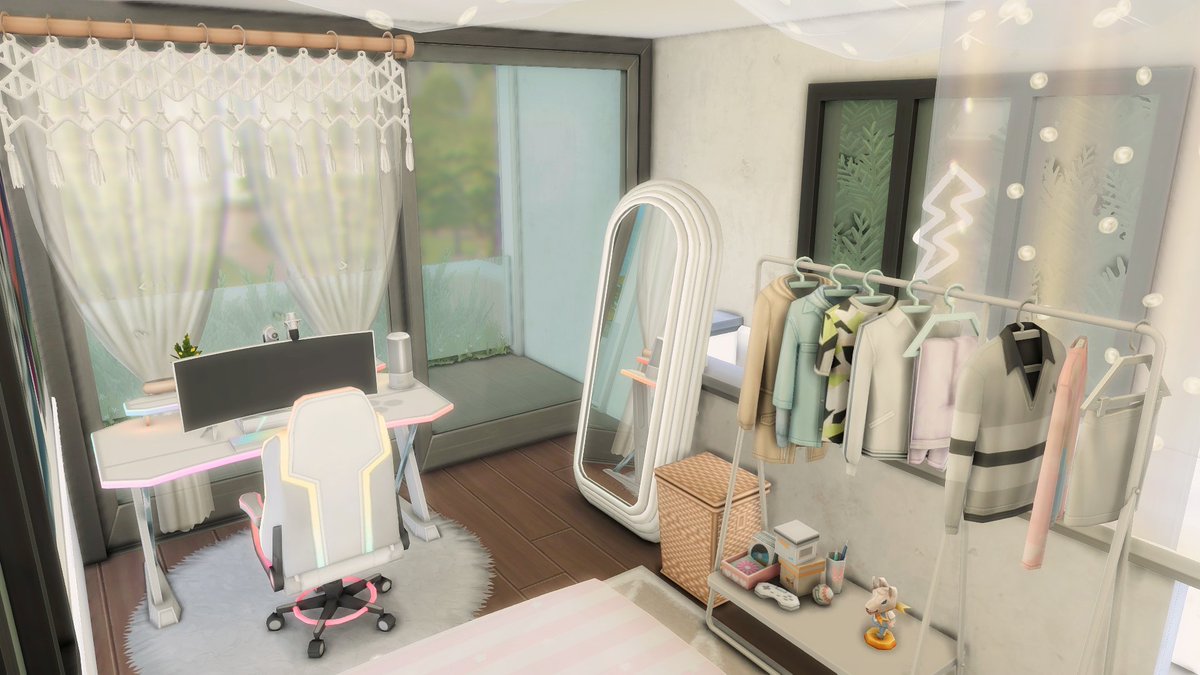 Doctor_Ashley's tweet photo. Inspired by the @LogitechG Aurora collection, I built a Teenage Gamer house using @TheSims 4 High School Years EP! 

>> https://t.co/qFxsthNx9C

It's perfect for 3 high school students who want to take their gaming &amp; streaming careers to the next level 😎 #SponsoredByEA https://t.co/dSwi6q87rp