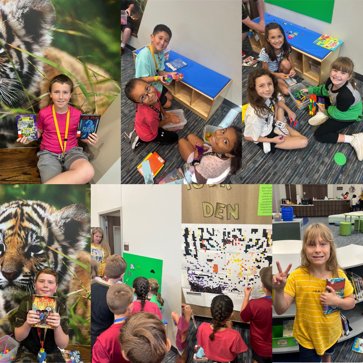 MrHawkinsMEd's tweet photo. A huge thank you to @GOESLibrarian  for creating a truly unforgettable experience for my tigers with such a wide array of books, STEAM activities, and always finding creative ways to enhance our library experience! #GOBlazeATrail @TISDGOES @nmglenewinkel https://t.co/jJNnGcd3bX