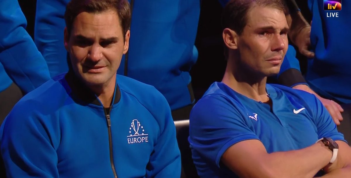 Las lágrimas de Nadal y Federer. 🥹