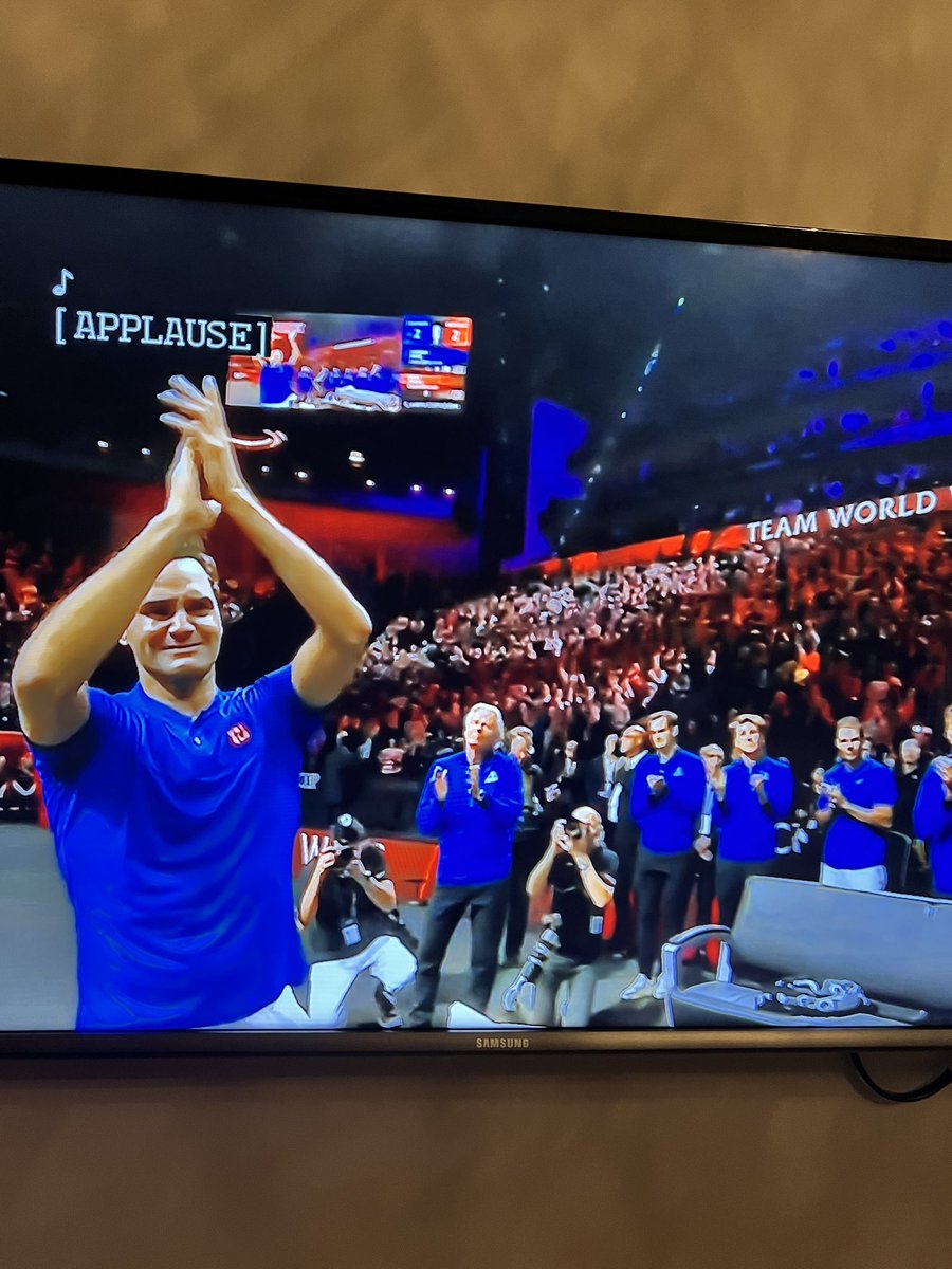 MatteoSardi's tweet photo. Beauty and Grace, which numbers and stats cannot truly describe. Thank you @rogerfederer for 24 years of joyful moments. #RogerFederer https://t.co/Fp4PDXBWm7