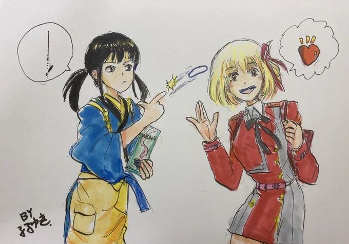 遅れた過去絵ですまんです!
やっぱ最終回はハッピーエンドを期待するよ〜。

 #錦木千束生誕祭2022 