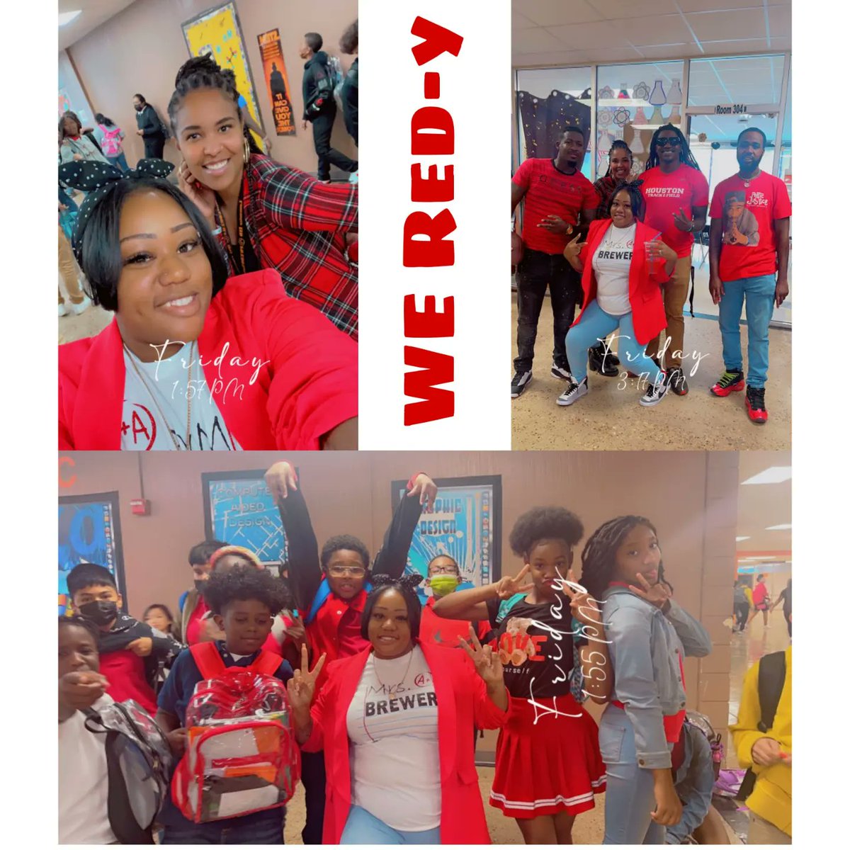 GWCLISD's tweet photo. Our students and staff painted the school red today. We are REDy for Higher Education. 

We have enjoyed celebrating the importance of Higher Education during #CollegeGoGetItWeek2022 #TigerUp @LancasterISD https://t.co/Tyub7SnMaN
