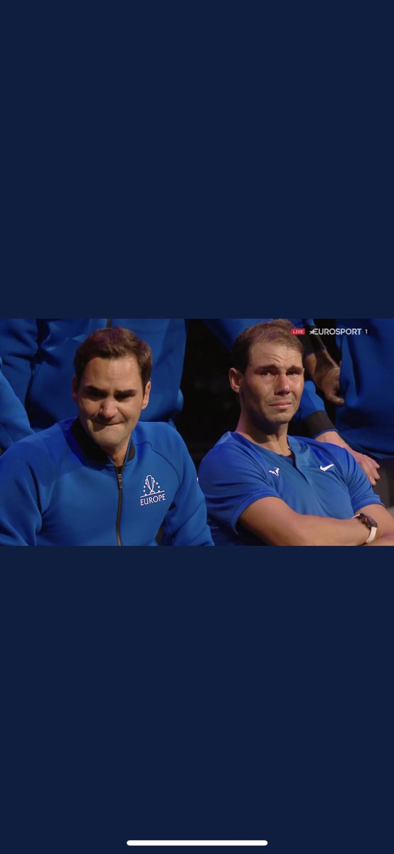 Sandro1897's tweet photo. I'm not crying, you are🥺🥺 #Federer https://t.co/O86U1cwRXv