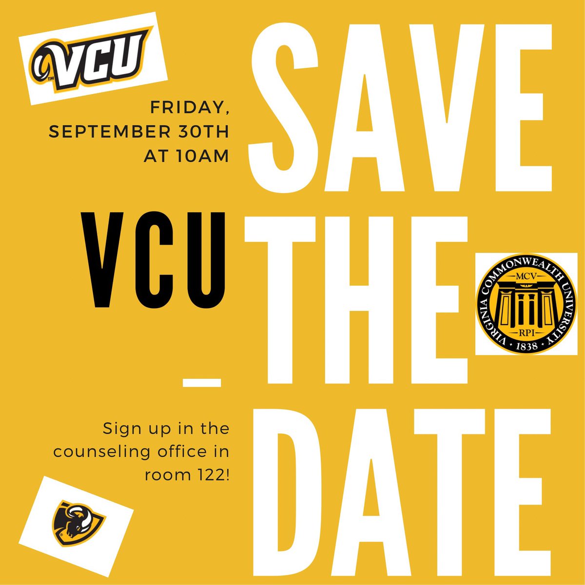 Terriers, check out these upcoming college visits this week! Sign up with Mrs. Boothe in the counseling office if you are interested 😊