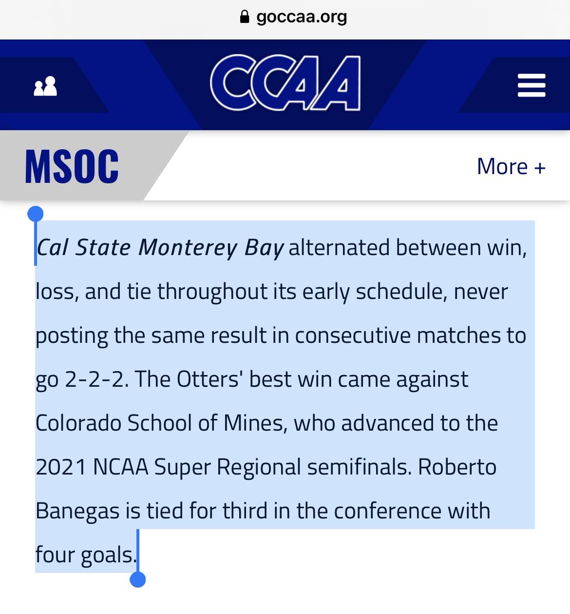 coachgpool's tweet image. Ooh! The book is out on @CSUMBMSoccer Roberto Banegas!

🕖 4 pm PT
📺 ccaanetwork.com/csumb
📊 lagoldeneagles.com/sidearmstats/m…

#MakeWavesMB
#MBTID