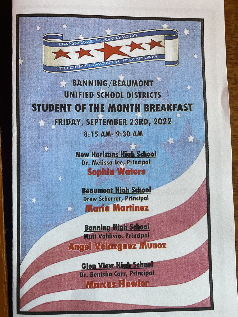 Congratulations to our @BanningSchool <a href="/Beaumont_SD/">Beaumont Unified School District</a> September 2022, Students of the Month…sharing your stories of perseverance and success brightens our outlook for the future.