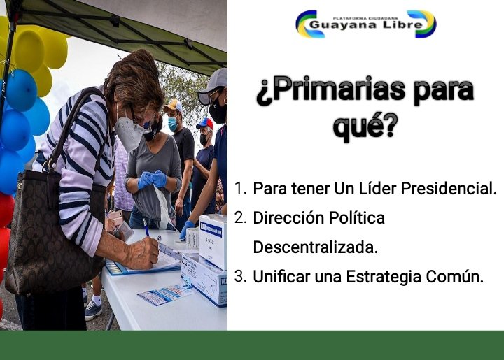 NoelRomeroL's tweet photo. #GuayanaLibreImpulsaPrimarias 
Novedosa propuesta política de @GuayanaLibre21 a los 17 candidatos. Esperamos que se pronuncien @hcapriles @AndresVelasqz @manuelrosalesg @aecarri @MariaCorinaYA @jguaido @HenriFalconLara @prospericarlos @delsasolorzano @NicmerEvans https://t.co/M4iI1o7m6L