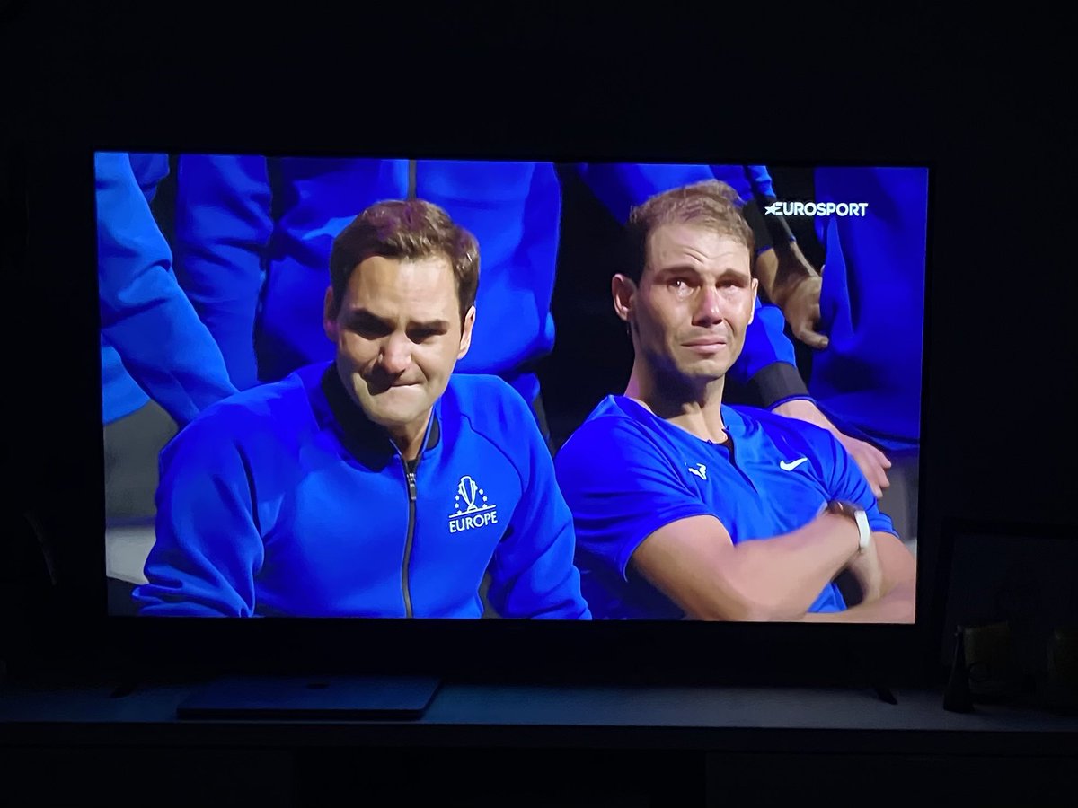 MarieG_UK's tweet photo. Crying the ugliest of tears 😭💔 #LaverCup https://t.co/wt8jN64MNP