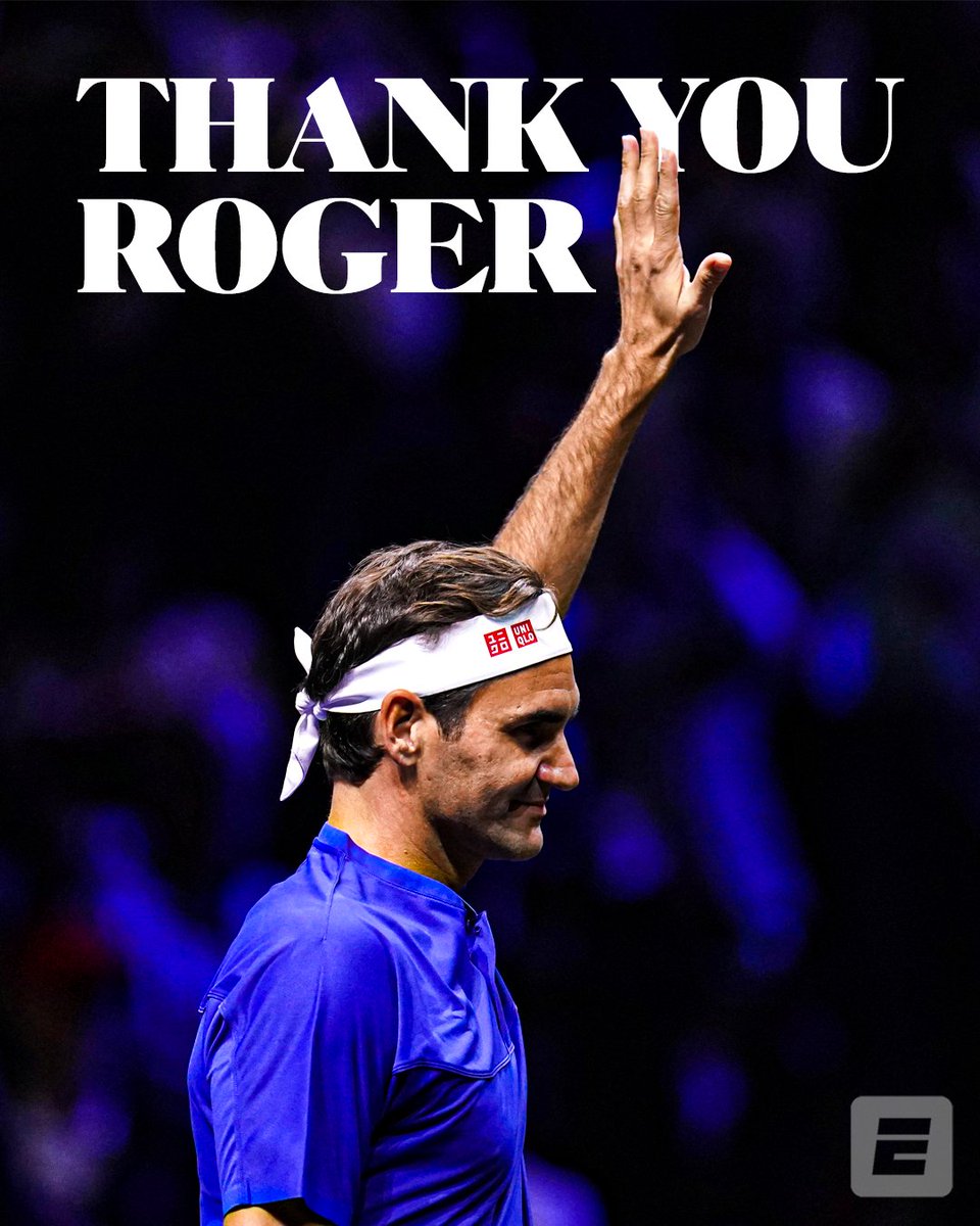 A legendary career for Roger Federer 👏

🙌 369 Major match wins
🏆 103 career ATP singles titles
🏆 20x Grand Slam champion
🏅 2x Olympic medalist