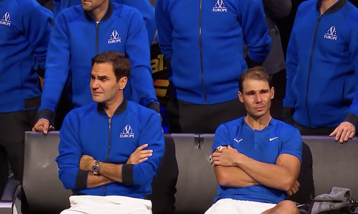 Momblrestiarzio's tweet photo. Roger #Federer and Nadal ❤️

Thank you guys, for everything.

#LaverCup https://t.co/2ORrs4058D