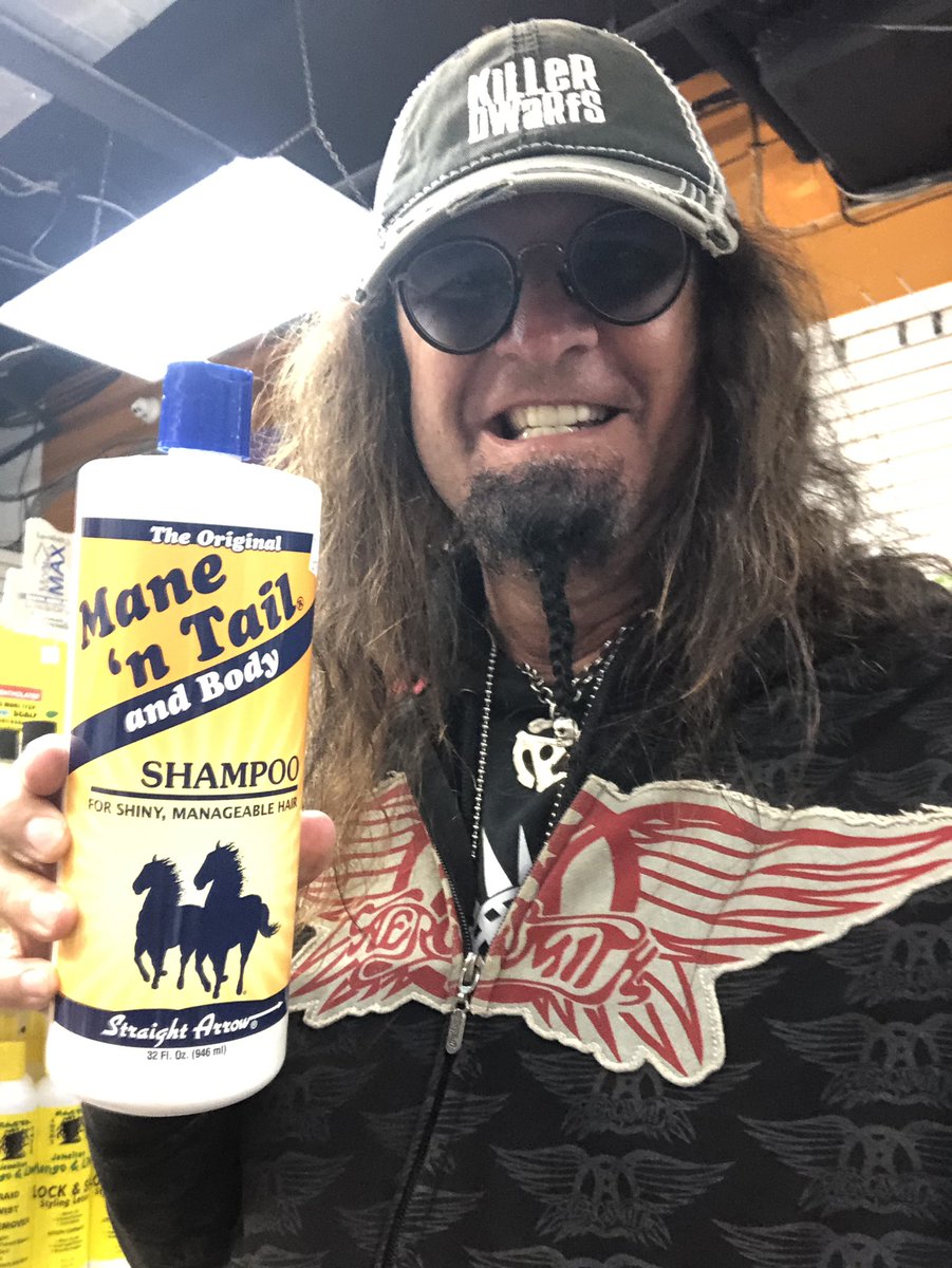 DarrellDWaRf's tweet photo. You ask how I keep my locks so lovely. Chaz Michael Michael and myself use #ManenTail Blades of Glory #Fridaycomedy #Drummerslife https://t.co/ZxIBeRw3WM